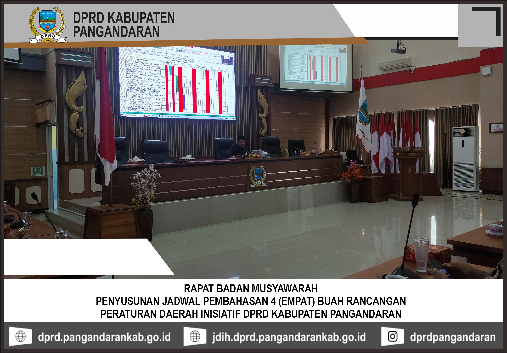 RAPAT BAMUS TERKAIT PENYUSUNAN PEMBAHASAN RANCANGAN 4 (EMPAT) BUAH PERATURAN DAERAH INISIATIF DPRD KAB. PANGANDARAN