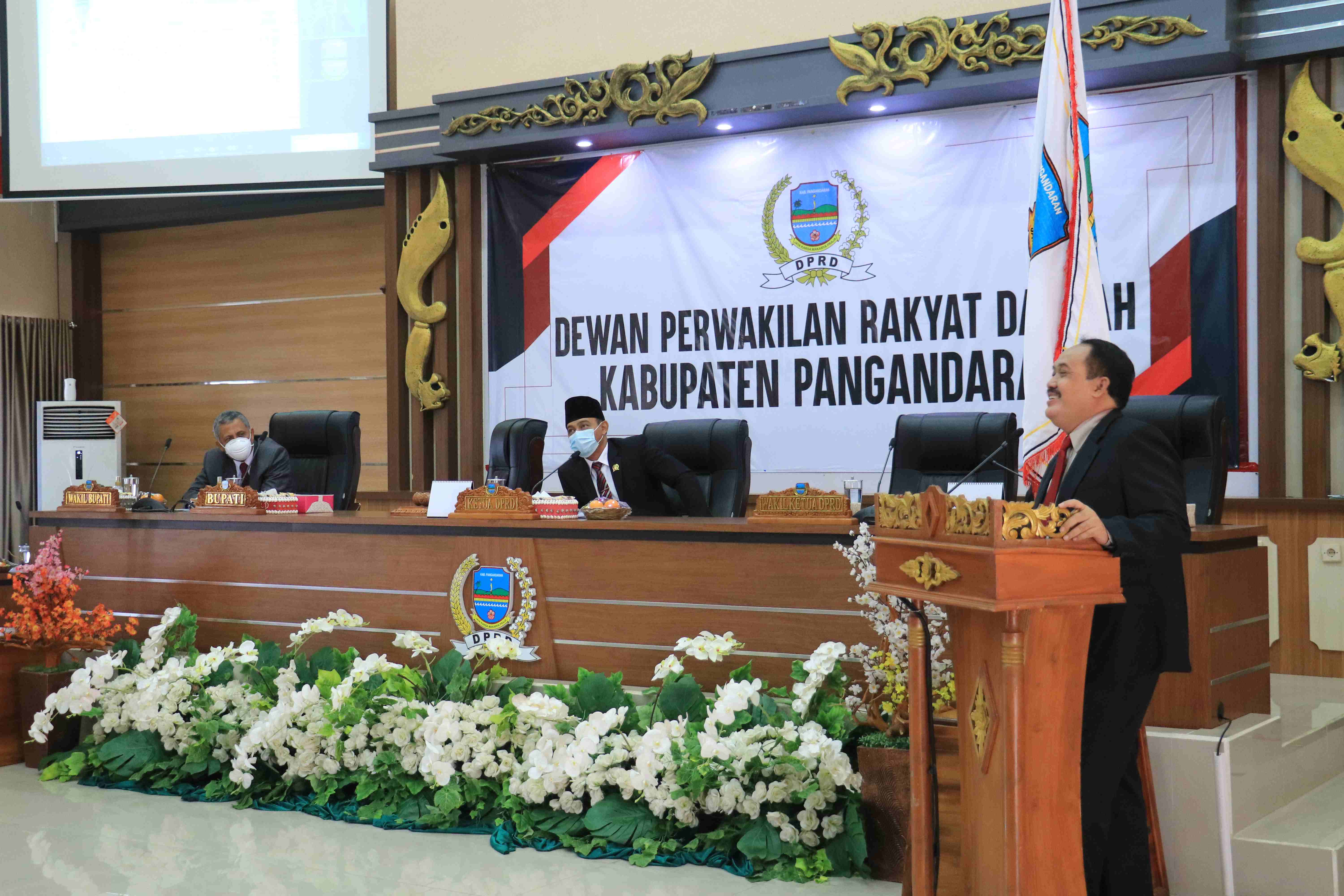 Rapat Dengar Pendapat penyampaian pidato sambutan sebagai Bupati dan Wakil Bupati Pangandaran Masa Jabatan 2021-2026