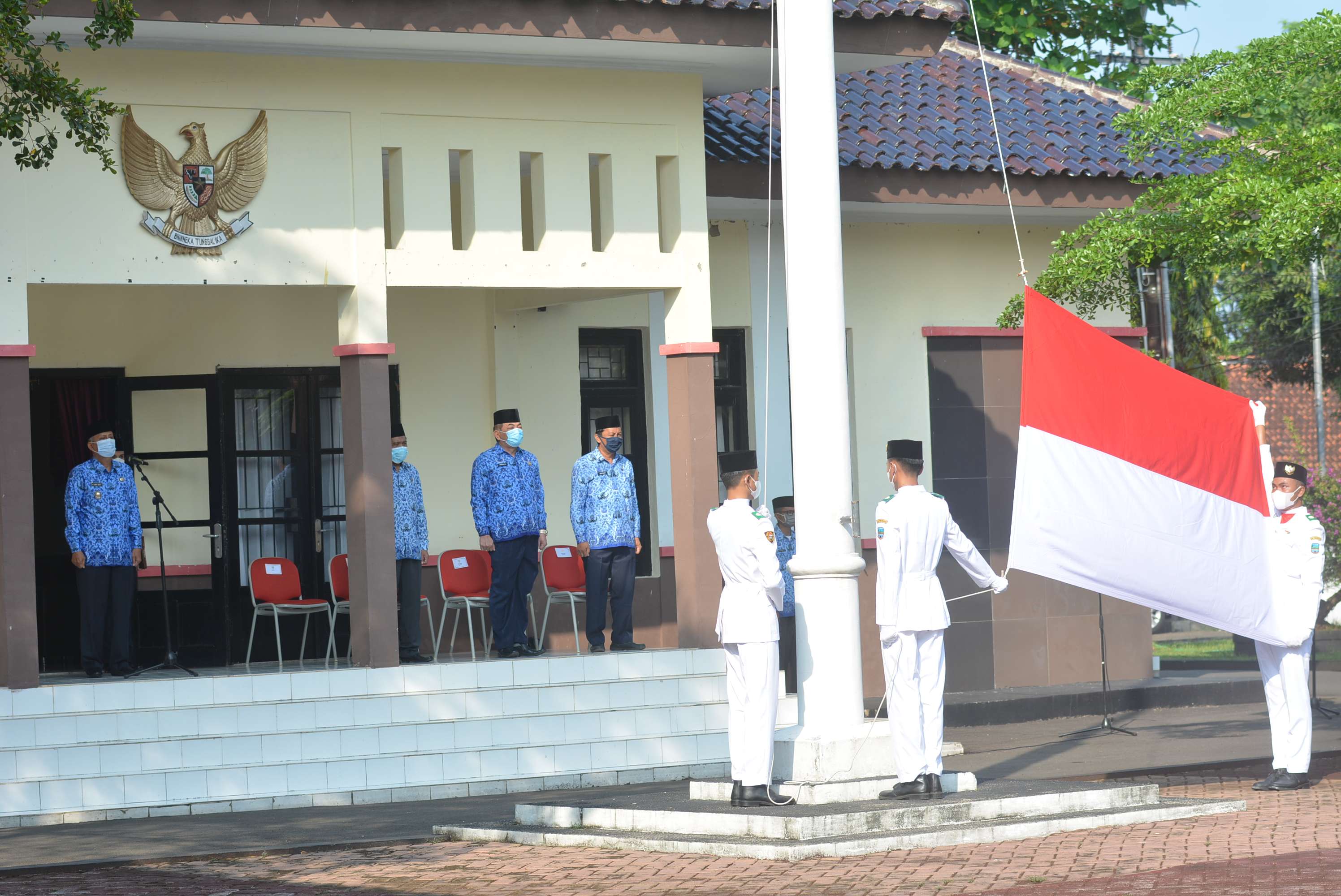 Upacara Peringatan Hari Pendidikan Nasional Tahun 2021 Tingkat Kabupaten Pangandaran
