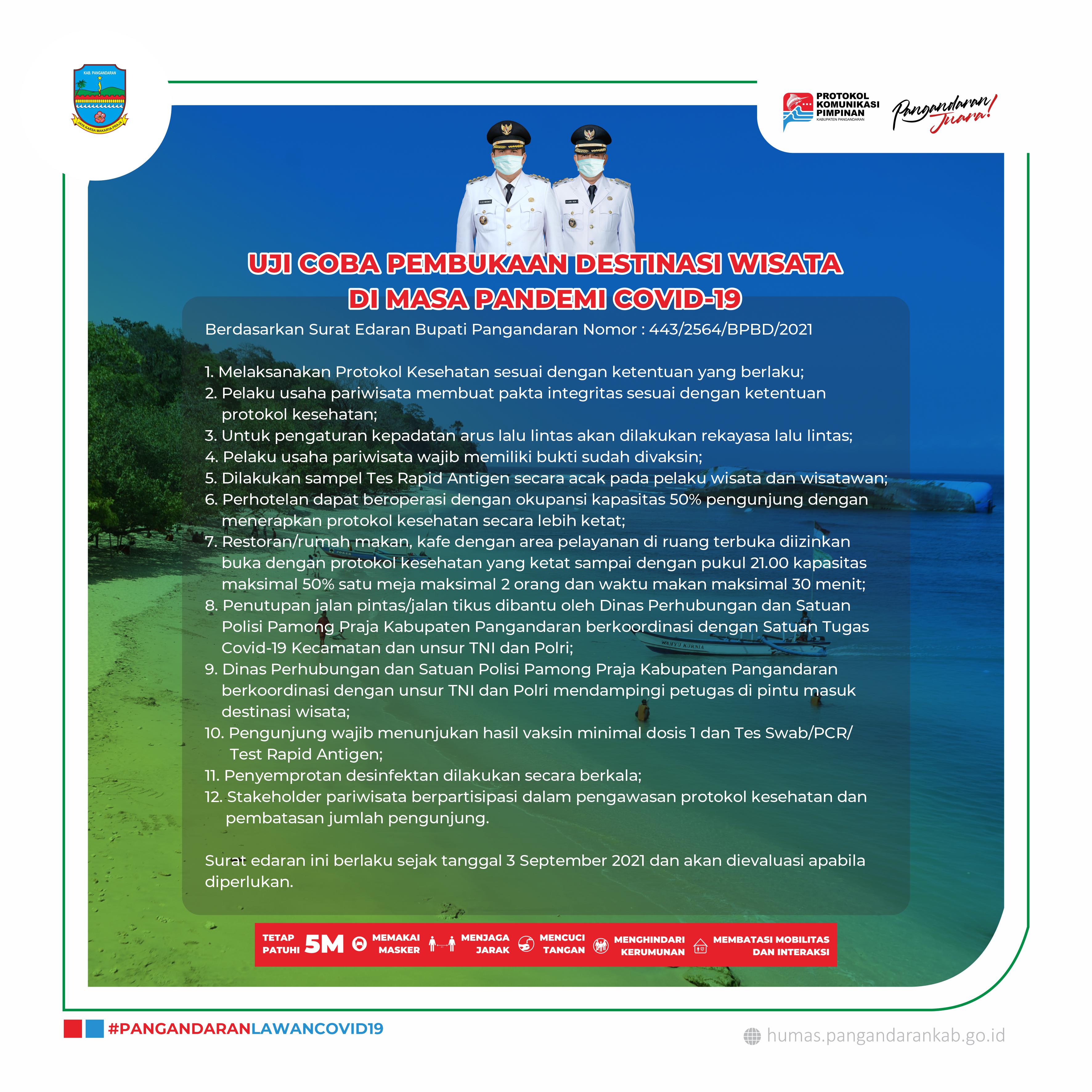 Uji Coba  Pembukaan Destinasi Wisata