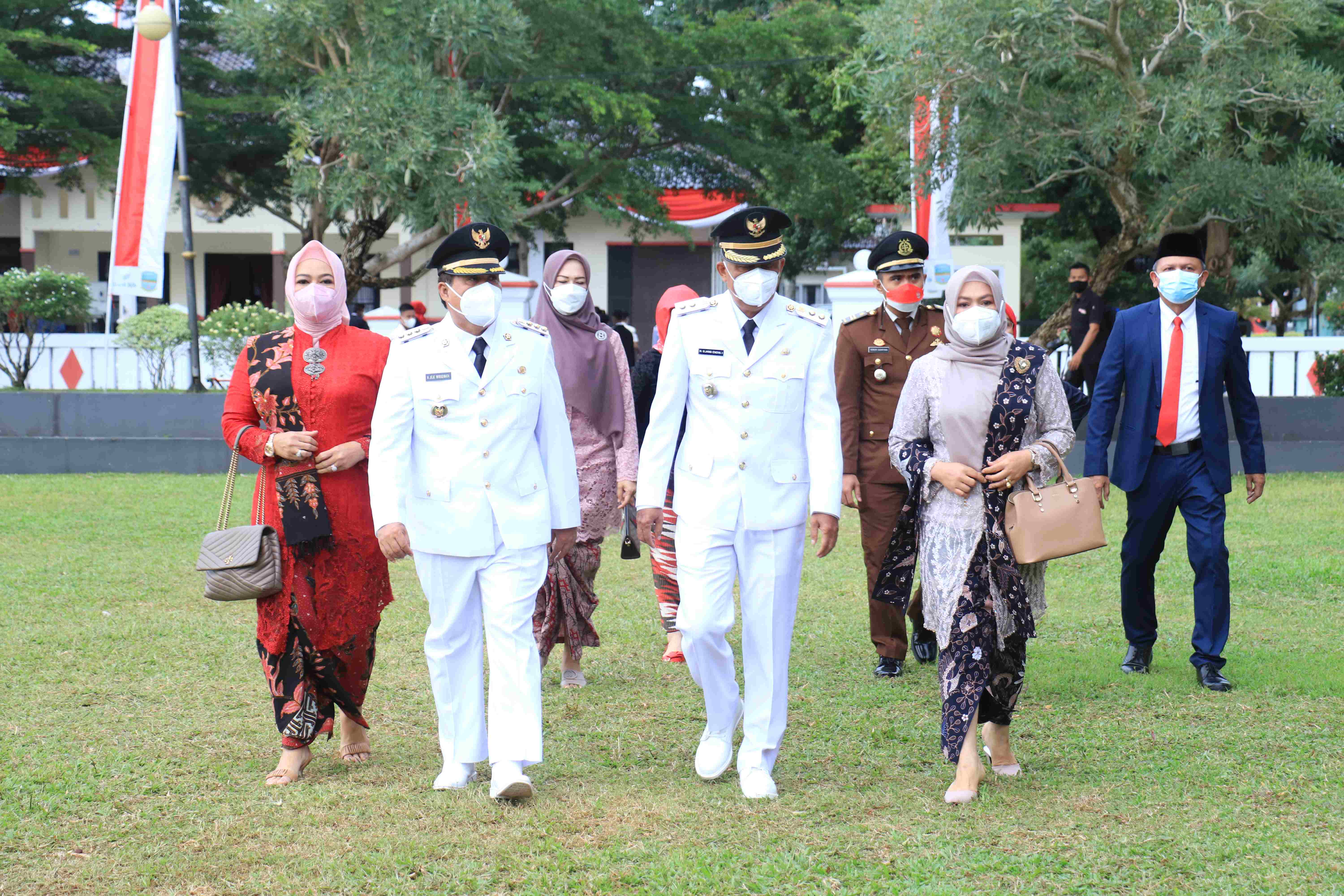 Upacara Pengibaran Bendera Merah Putih dalam rangka HUT Ke-76 Kemerdekaan RI Tingkat Kab. Pangandaran
