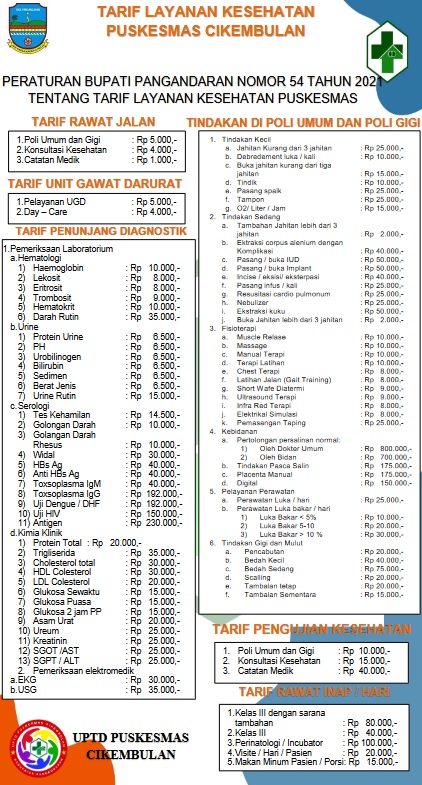 TARIF BIAYA PASIEN UMUM