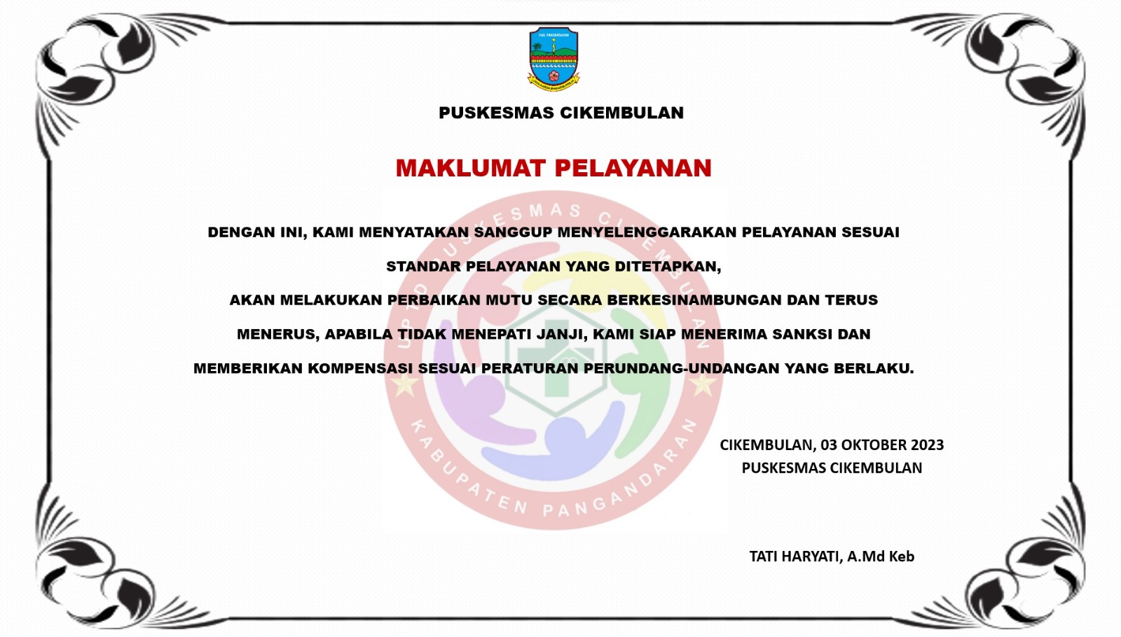 MAKLUMAT PELAYANAN