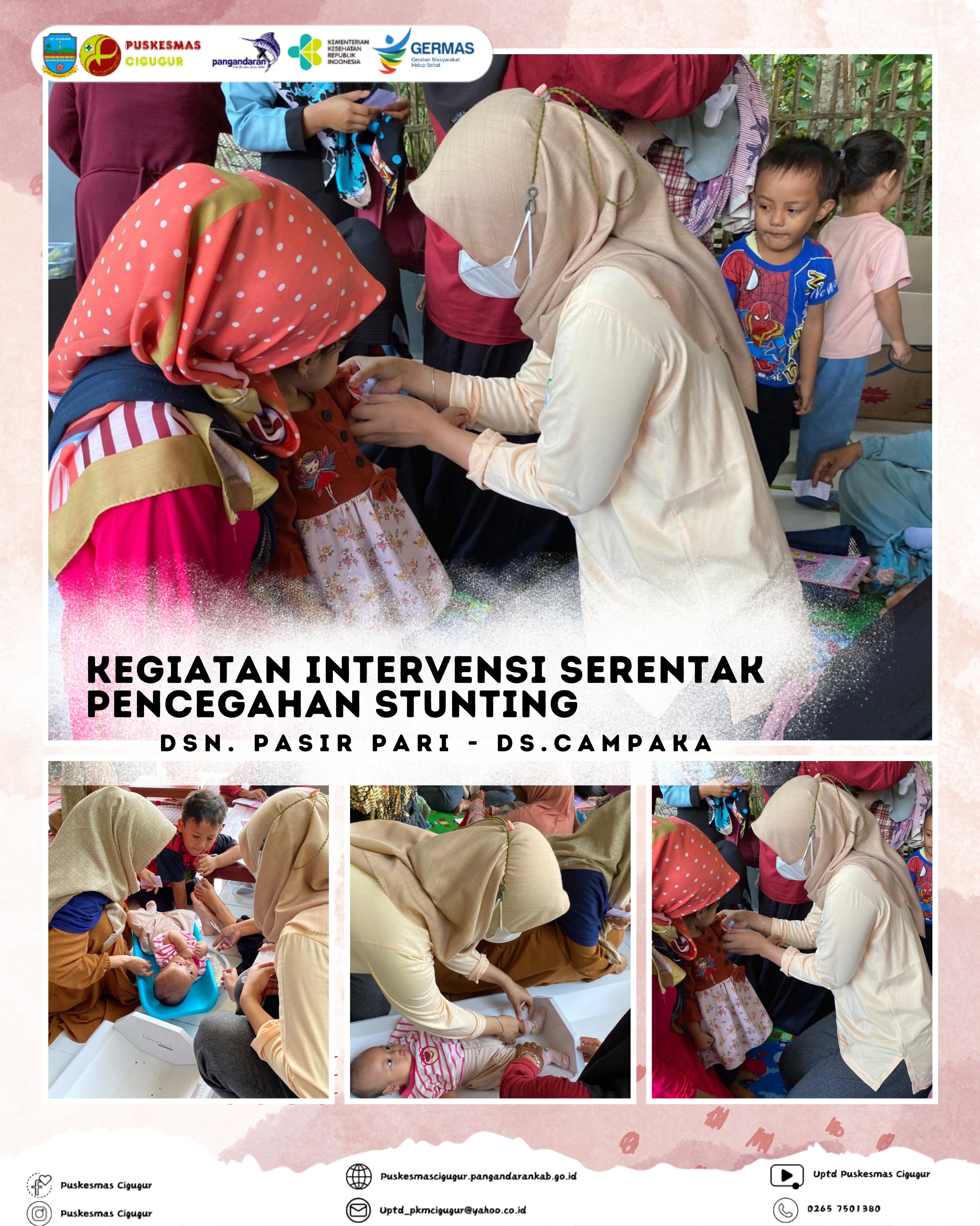 KEGIATAN INTERVENSI SERENTAK PENCEGAHAN STUNTING DI WILAYAH KERJA UPTD PUSKESMAS CIGUGUR