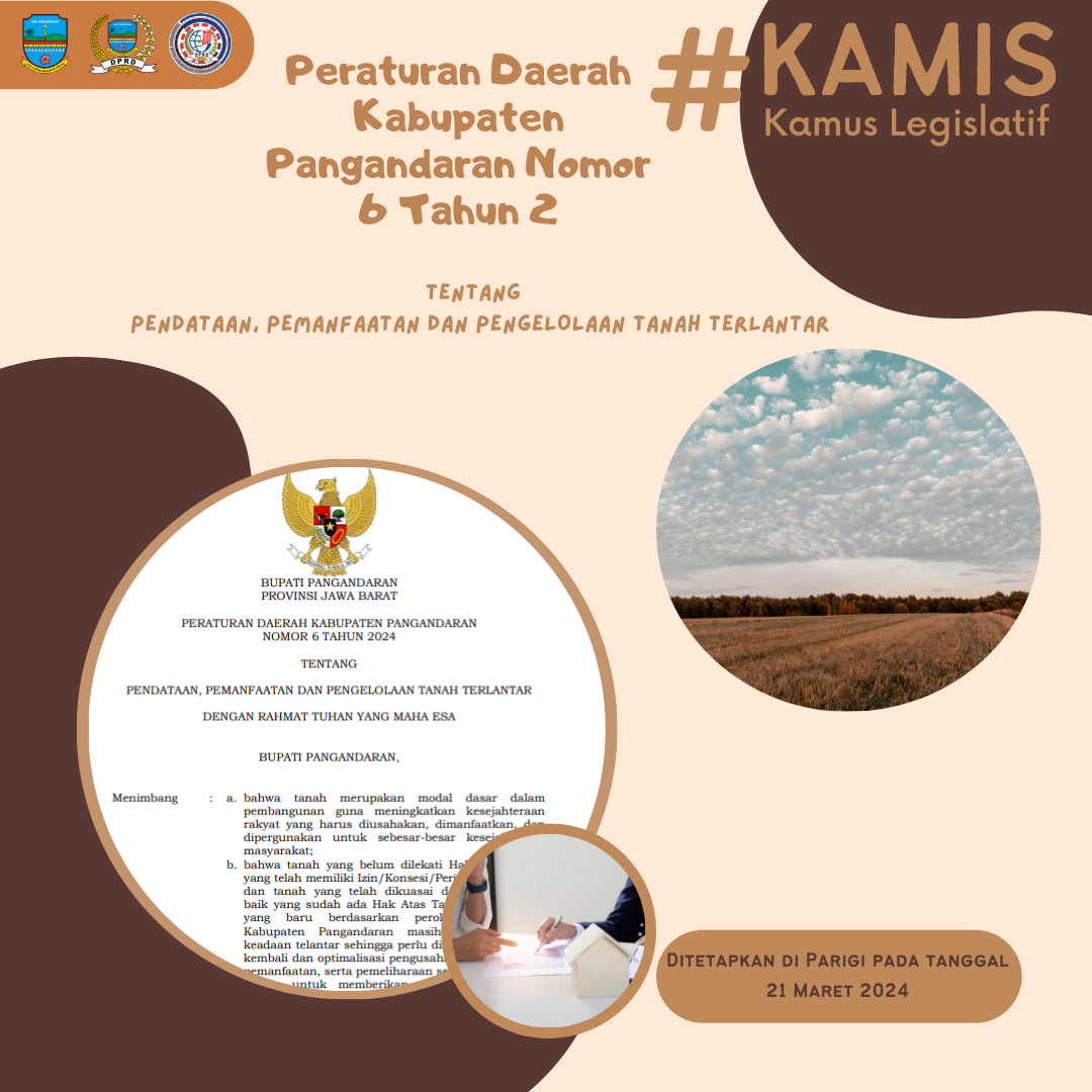 Infografis Peraturan Daerah Kabupaten Pangandaran Nomor 6 Tahun 2