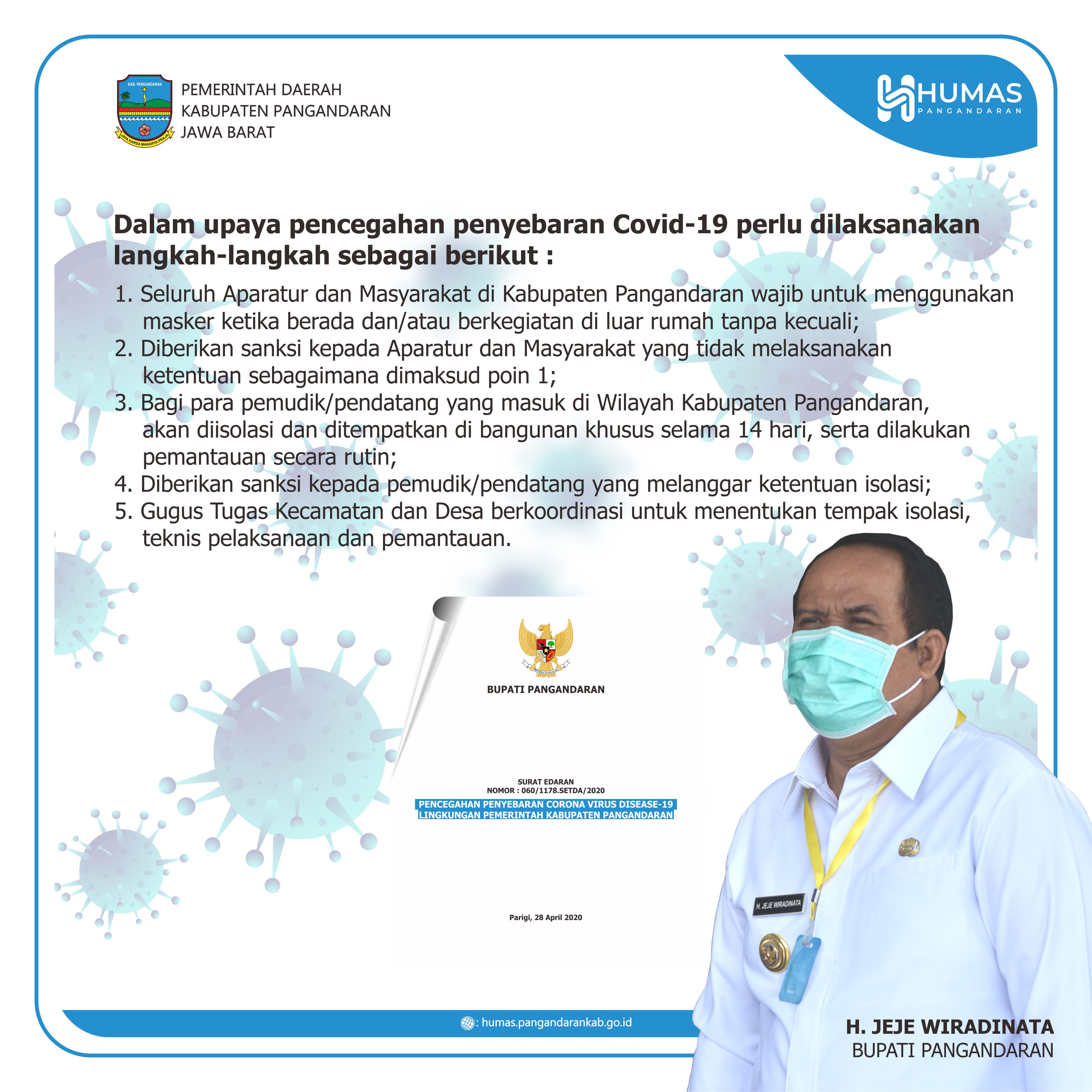 Cegah Penyebaran Covid-19 dengan Pakai Masker