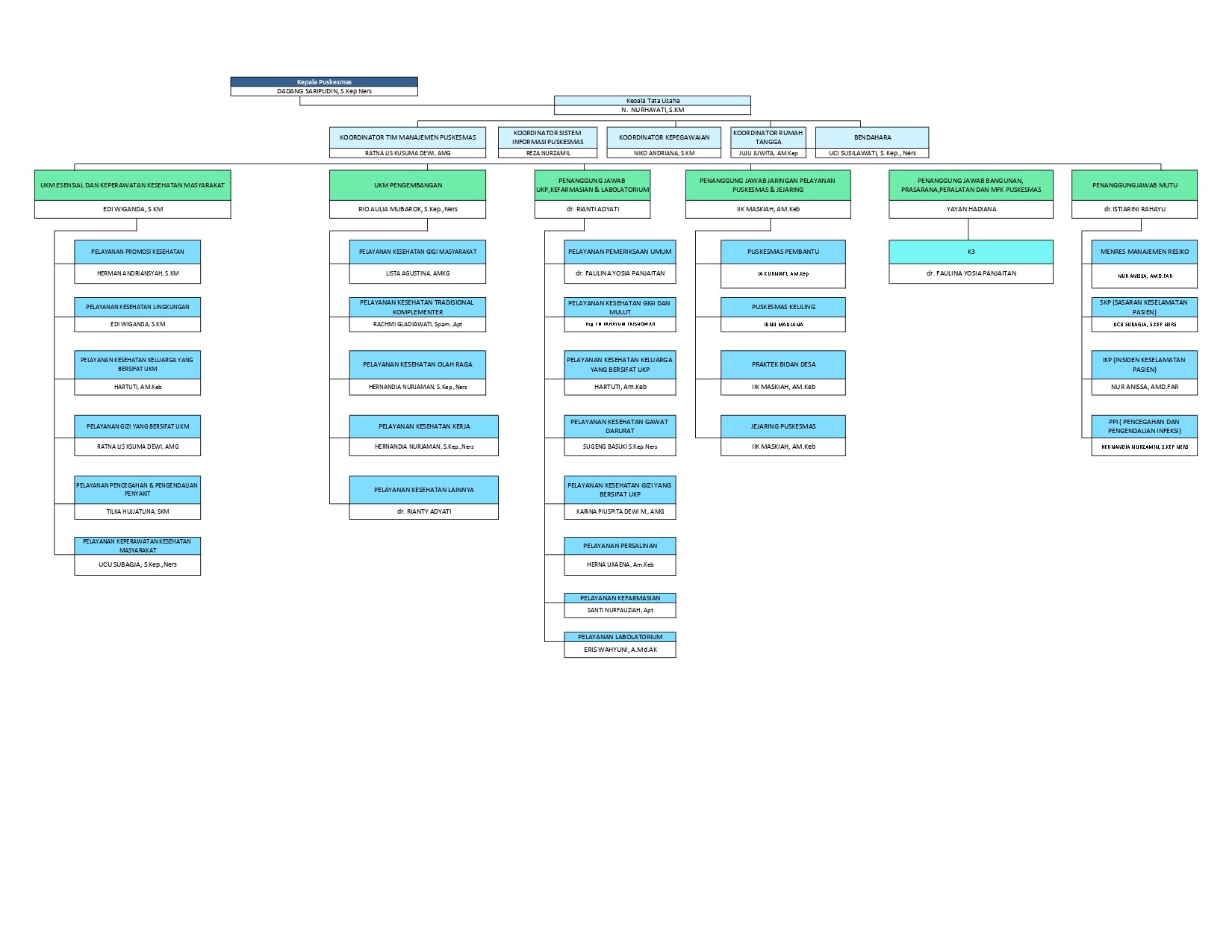 Struktur Organisasi Puskesmas Cijulang