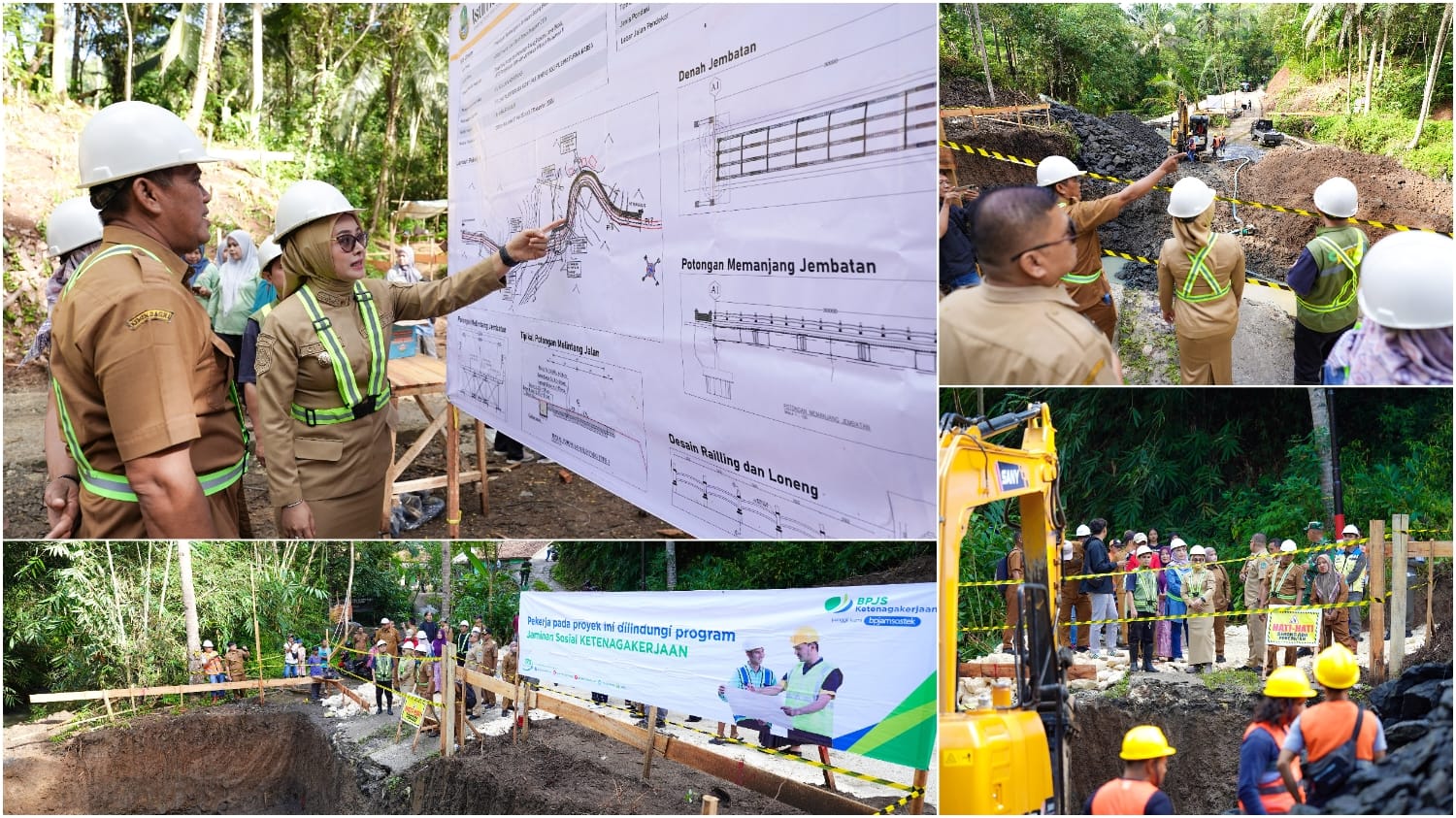 Pemkab Pangandaran Monitoring Pembangunan Jembatan Bojong Putrapinggan untuk Tingkatkan Konektivitas Antar Desa