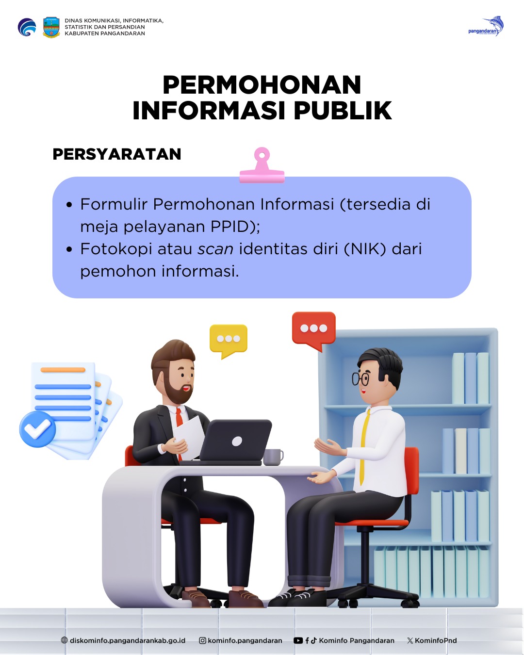 Pelayanan Dinas Komunikasi, Informatika, Statistik dan Persandian Kabupaten Pangandaran