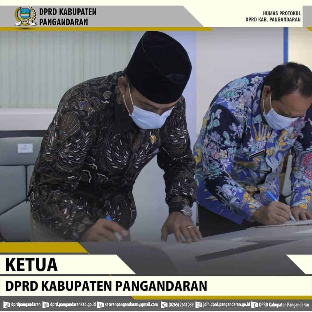 Ketua DPRD Kabupaten Pangandaran Hadiri Giat Penyerahan Laporan Hasil Pemeriksaan (LHP) Kepatuhan Atas Belanja Modal Tahun Anggaran 2020