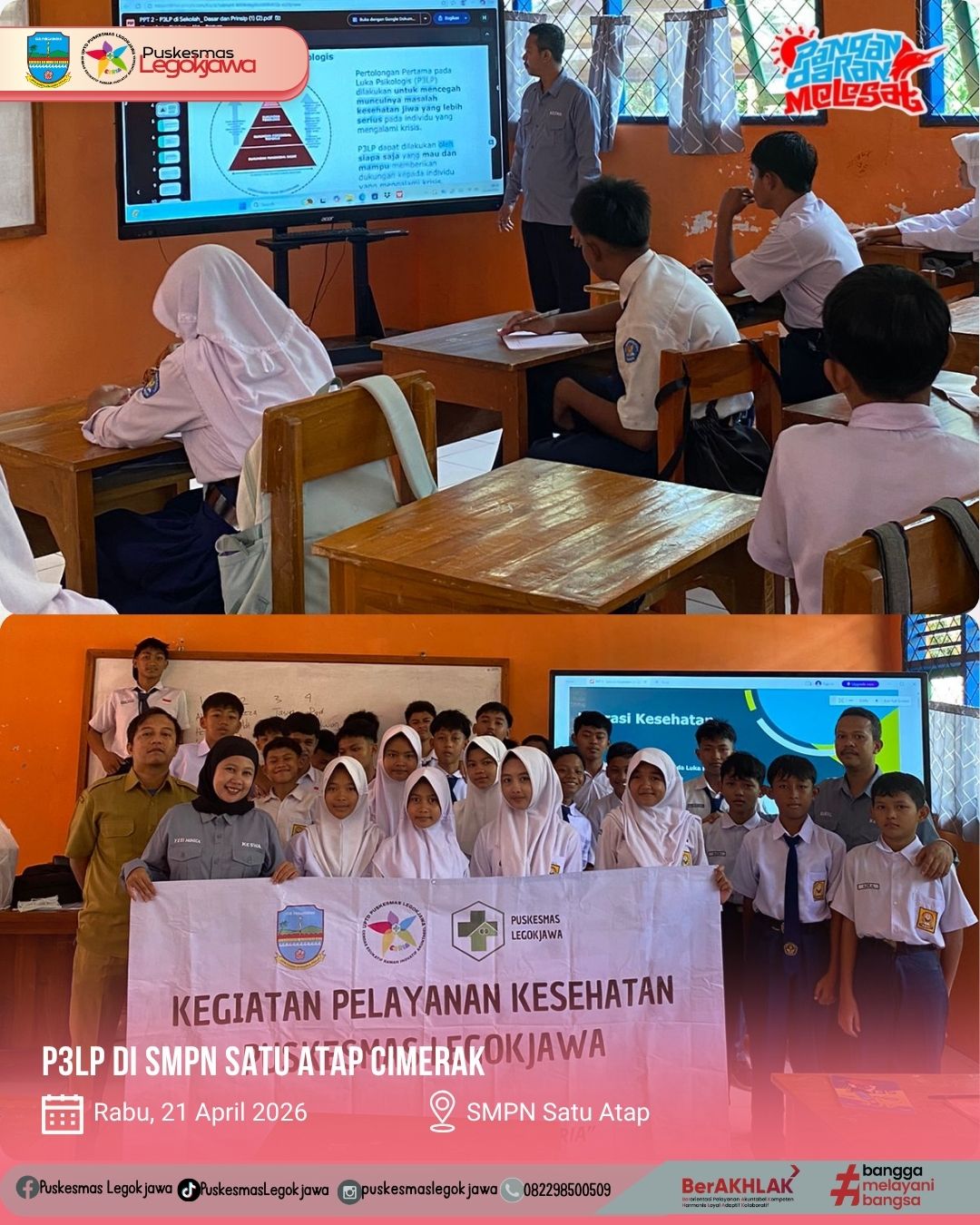KEGIATAN P3LP DI SMPN SATU ATAP CIMERAK
