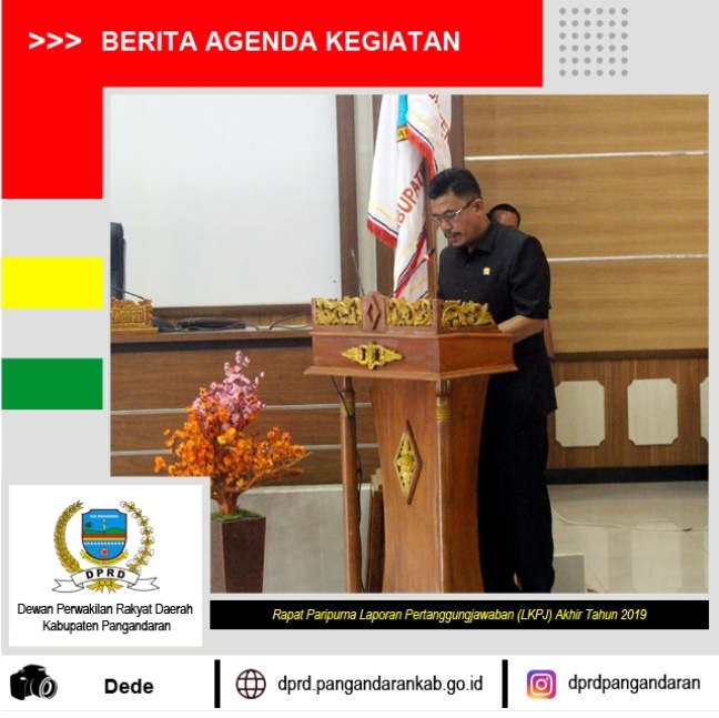 Rapat Paripurna LKPJ Akhir Tahun Anggaran 2019