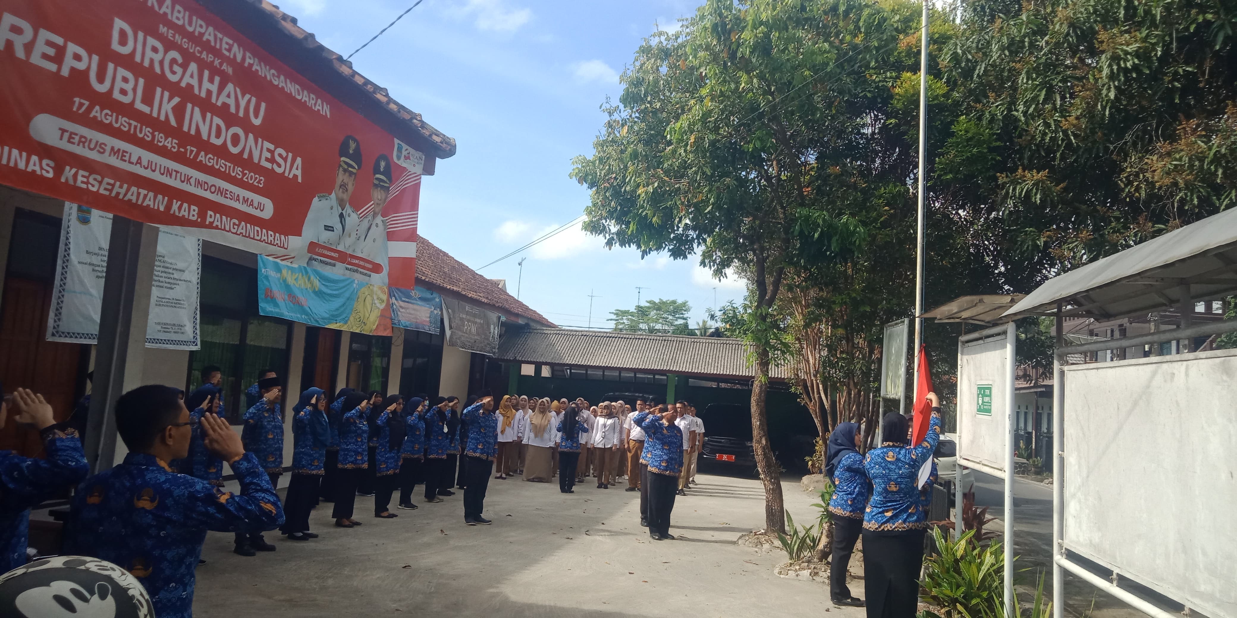 Pelaksanaan Apel Dinas Kesehatan Kabupaten Pangandaran