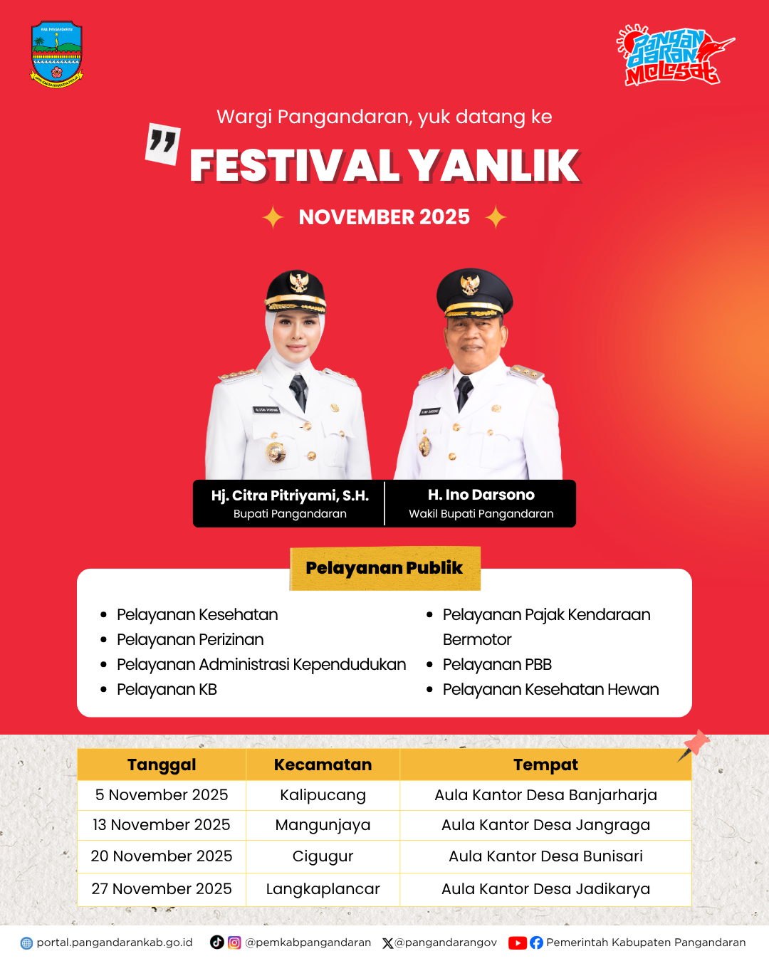 FESTIVAL YANLIK (PELAYANAN PUBLIK) NOVEMBER 2025